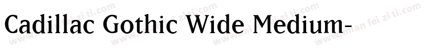 Cadillac Gothic Wide Medium字体转换